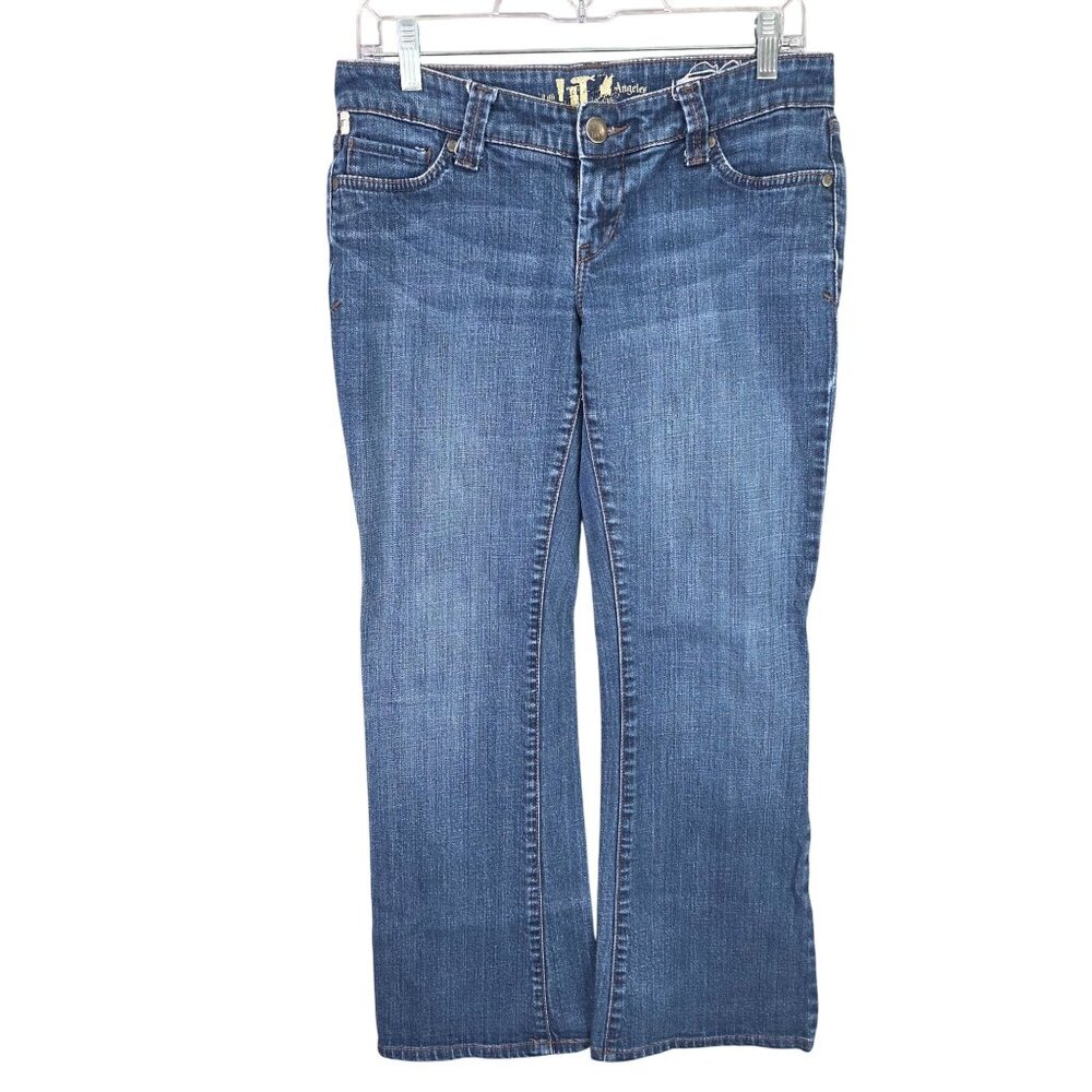 Womens It Jeans Los Angeles Low Rise Bootcut Blue Denim Pants Cotton Stretch 29